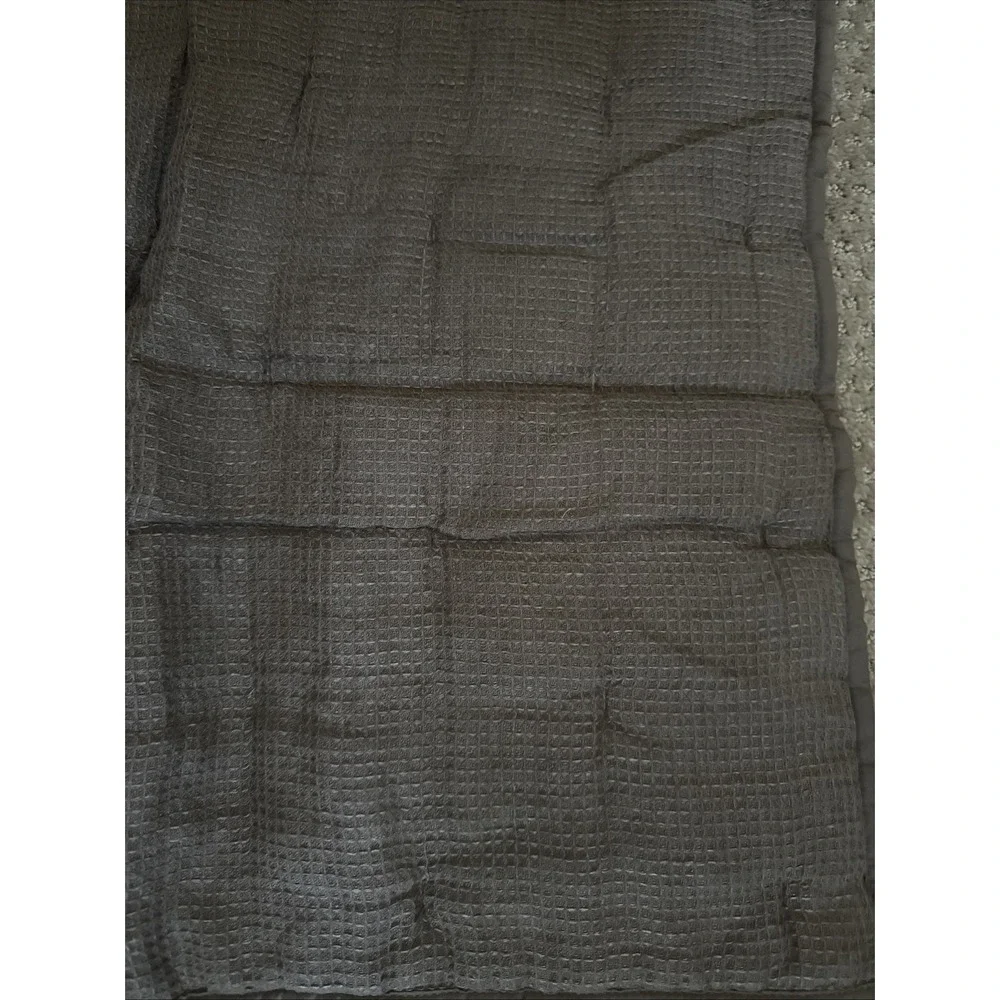 Pottery Barn Waffle Weave Sham King European Linen Cotton Flax Mocha -1‎